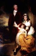 Sir Thomas Lawrence Portrait of Henry Cecil, 1st Marquess of Exeter (1754-1804) with his wife Sarah, and their daughter, Lady Sophia Cecil oil painting artist